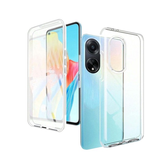 Capa de Silicone 360º para Oppo A78 4G Transparente